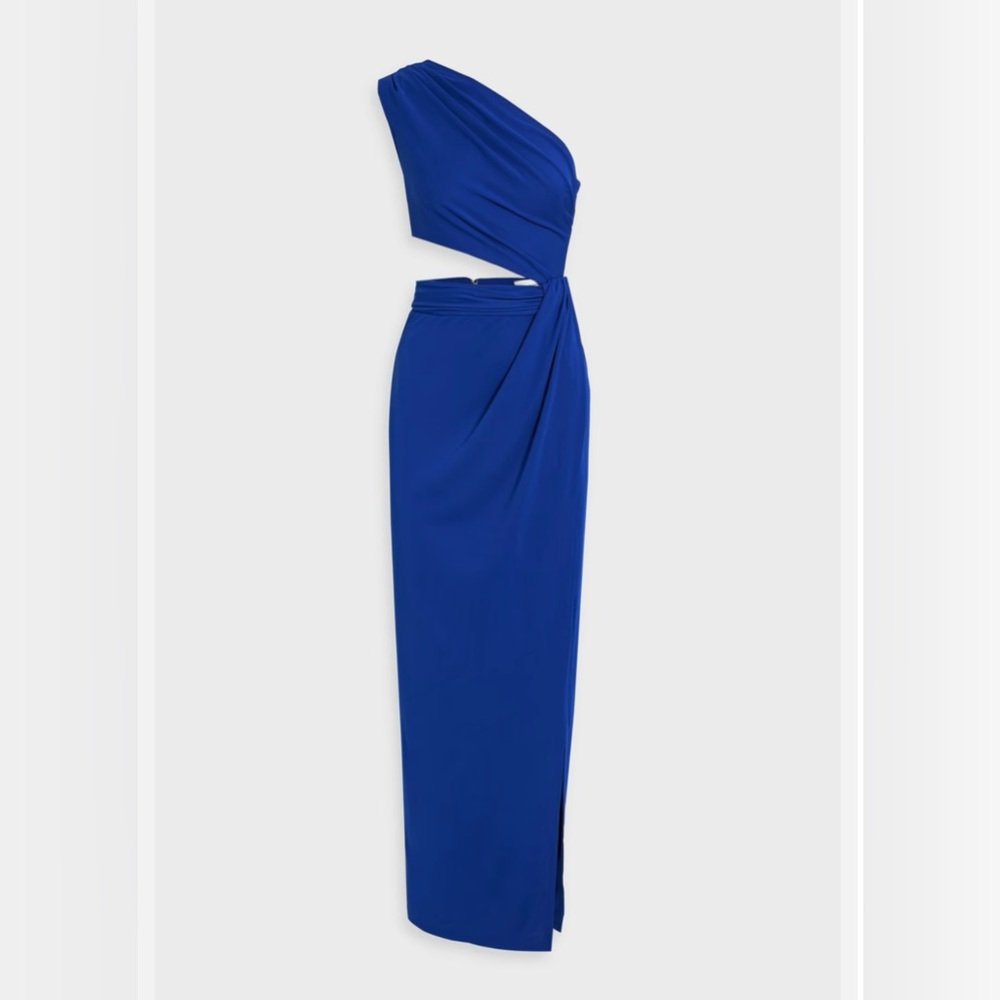 RONNY KOBO Aido One-Shoulder Cutout Maxi Dress Stunner !